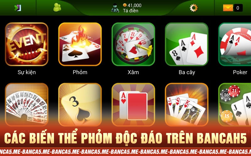 các biến thể phỏm